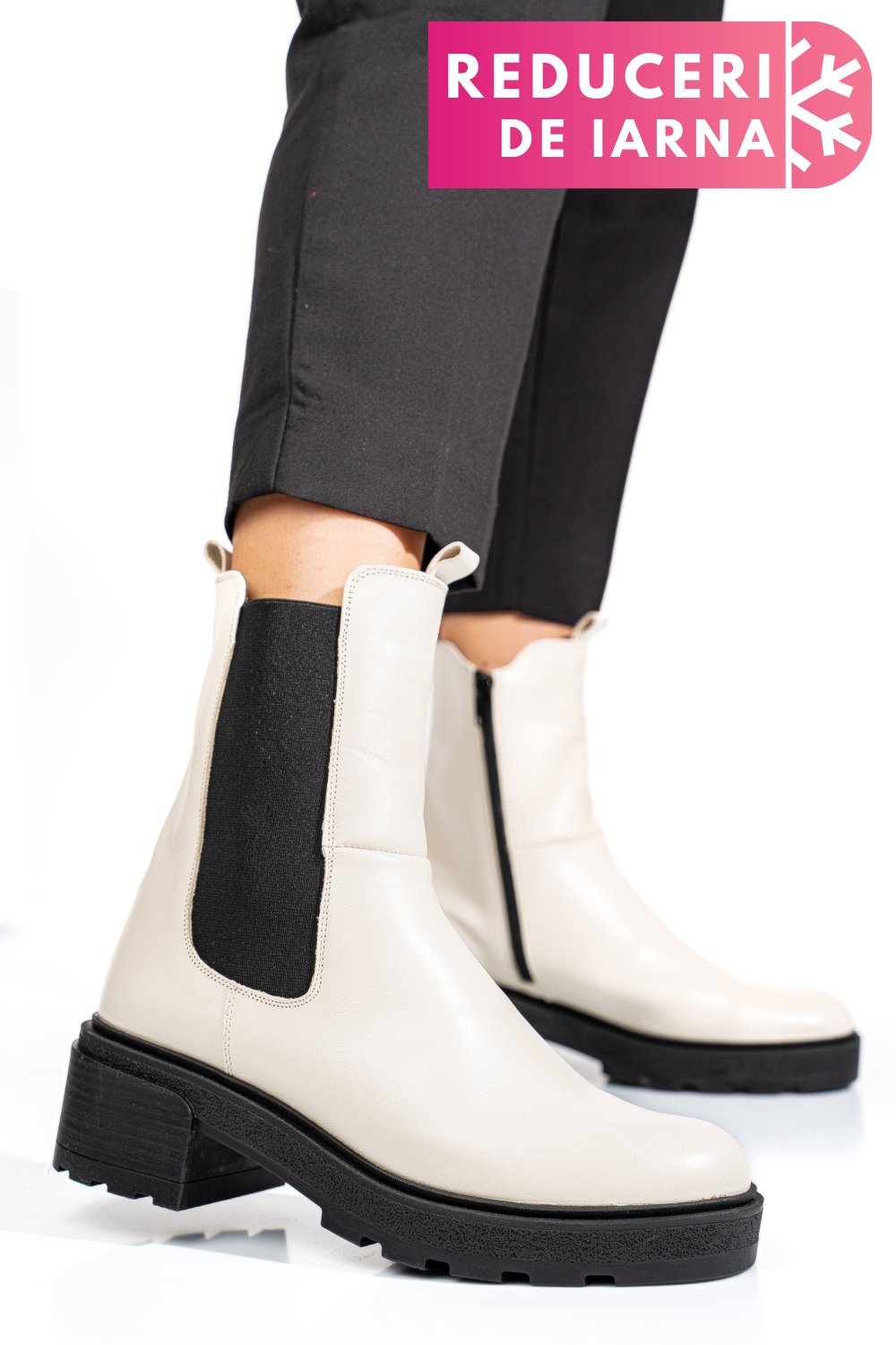 GHETE BEJ PIELE NATURALA 2S7724