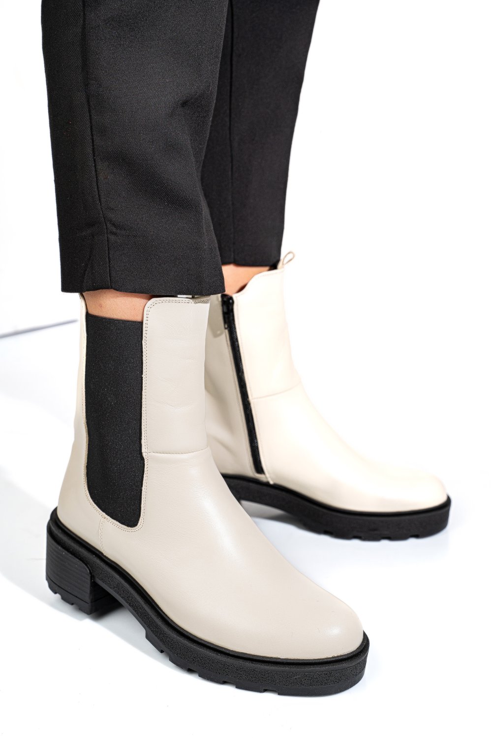 GHETE BEJ PIELE NATURALA 2S7724