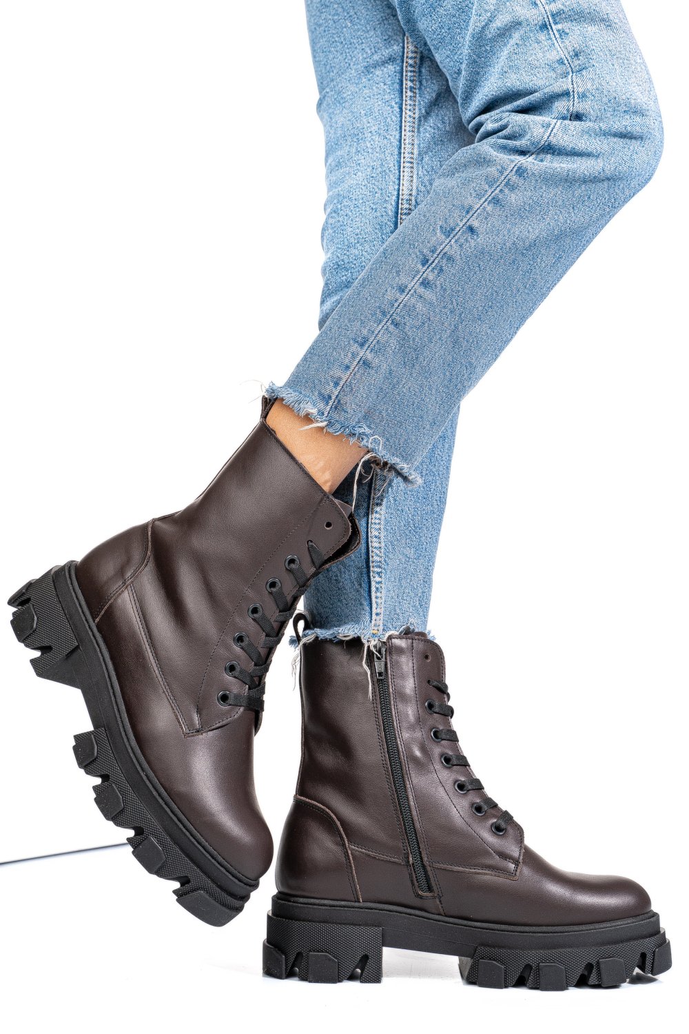 GHETE MARO INCHIS PIELE NATURALA 1S7724