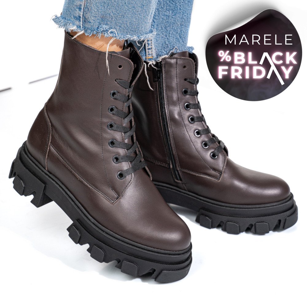 GHETE MARO INCHIS PIELE NATURALA 1S7724