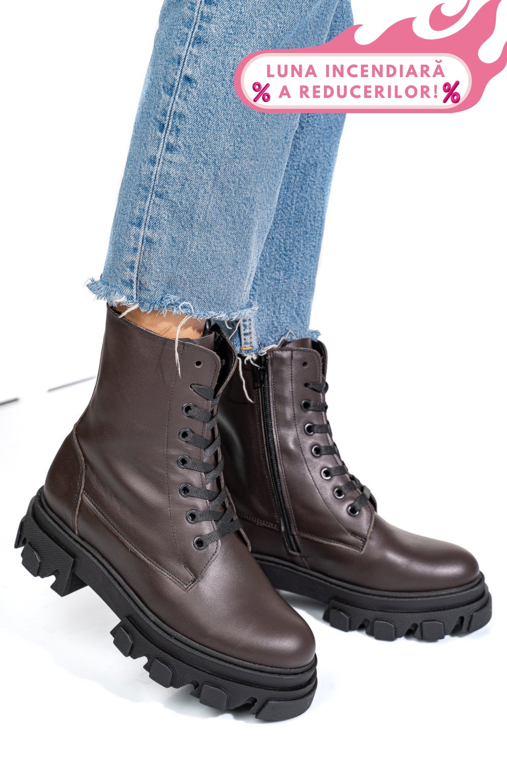 GHETE MARO INCHIS PIELE NATURALA 1S7724
