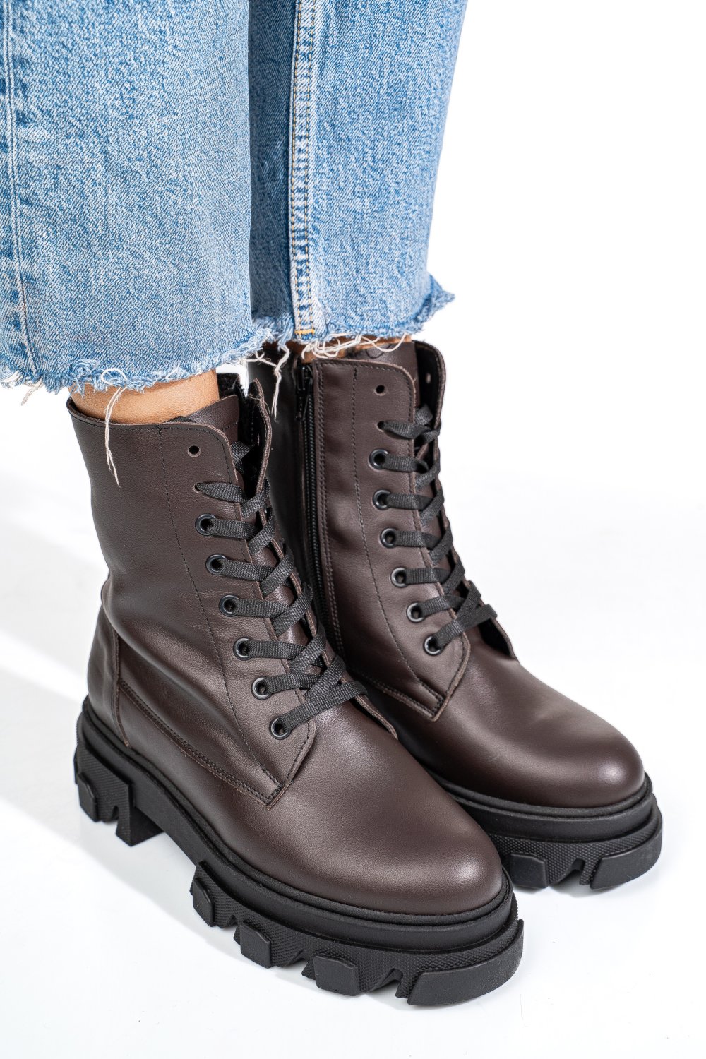 GHETE MARO INCHIS PIELE NATURALA 1S7724