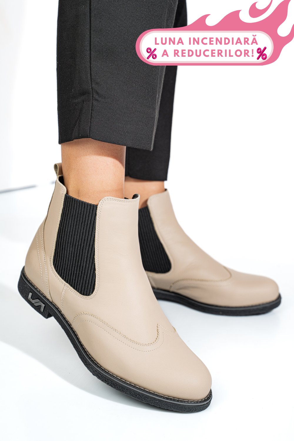 GHETE BEJ PIELE NATURALA 2S7712