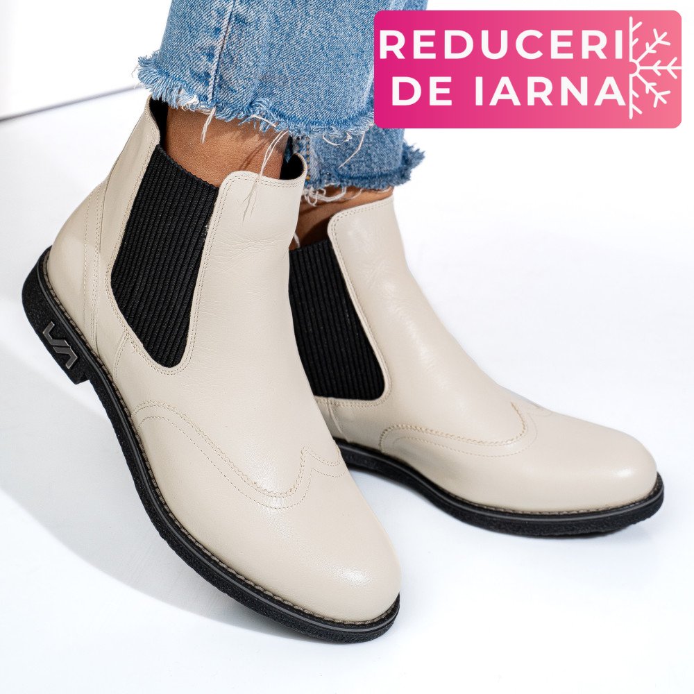 GHETE CREM PIELE NATURALA 2S7712