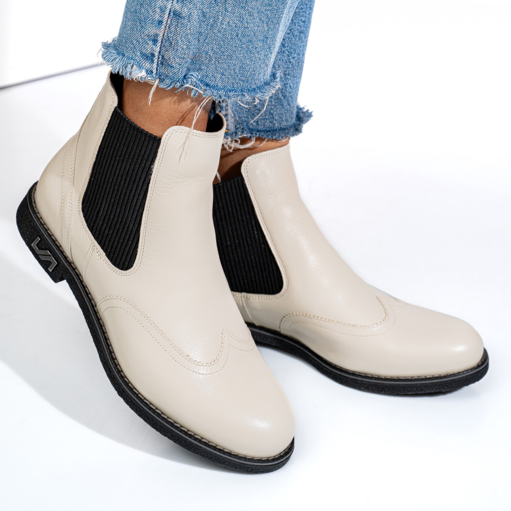 GHETE CREM PIELE NATURALA 2S7712