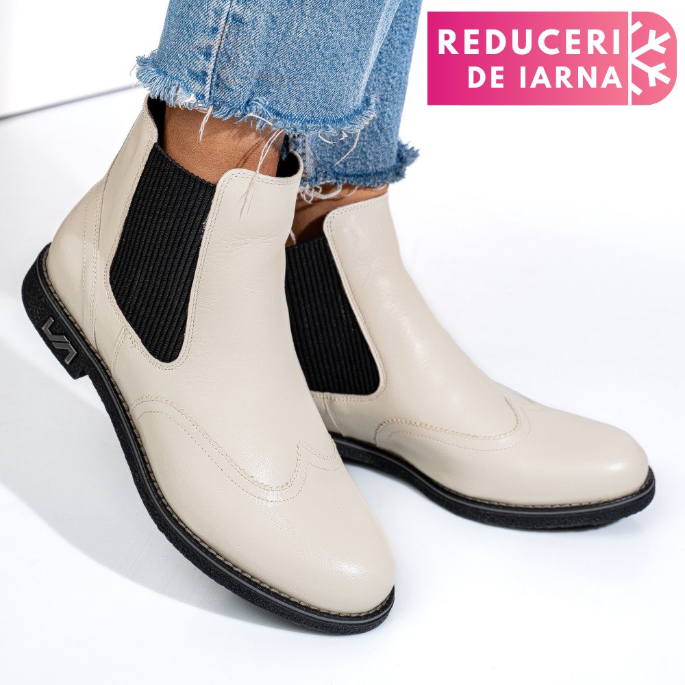 GHETE CREM PIELE NATURALA 2S7712