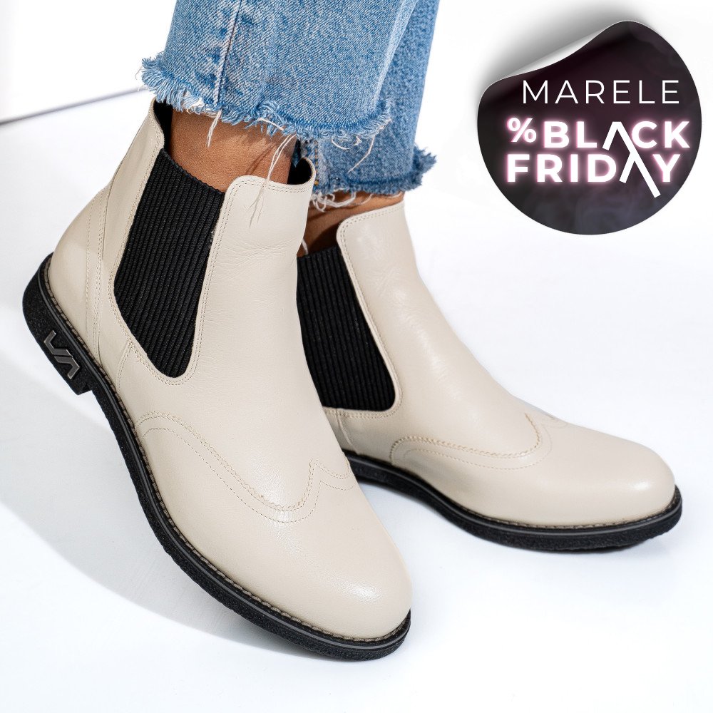 GHETE CREM PIELE NATURALA 2S7712