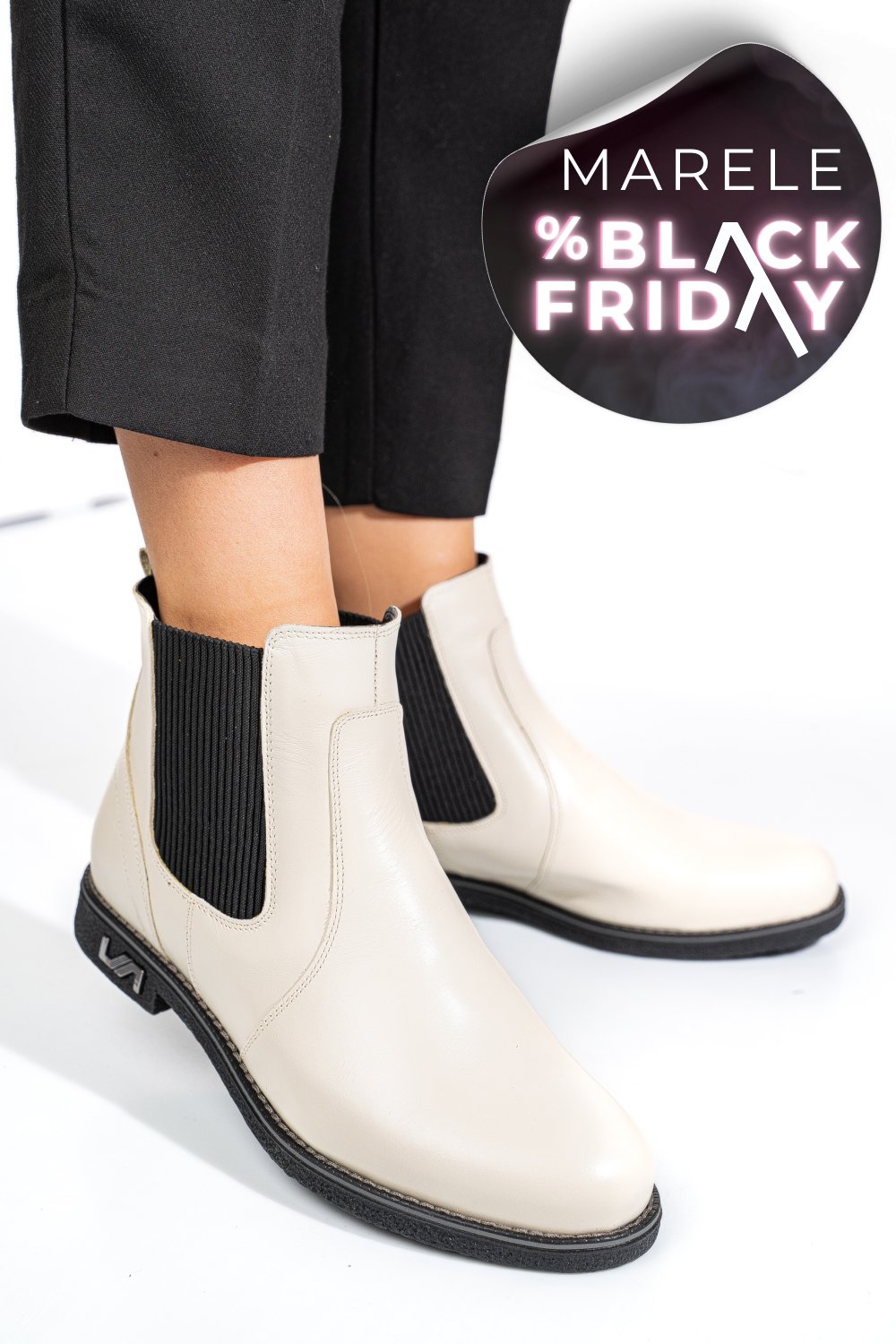 GHETE CREM PIELE NATURALA 2S7711