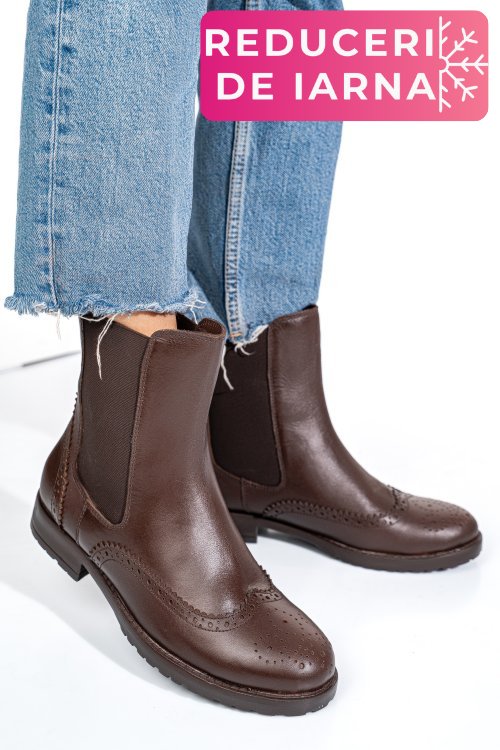 Ghete maro inchis piele naturala 1s770795