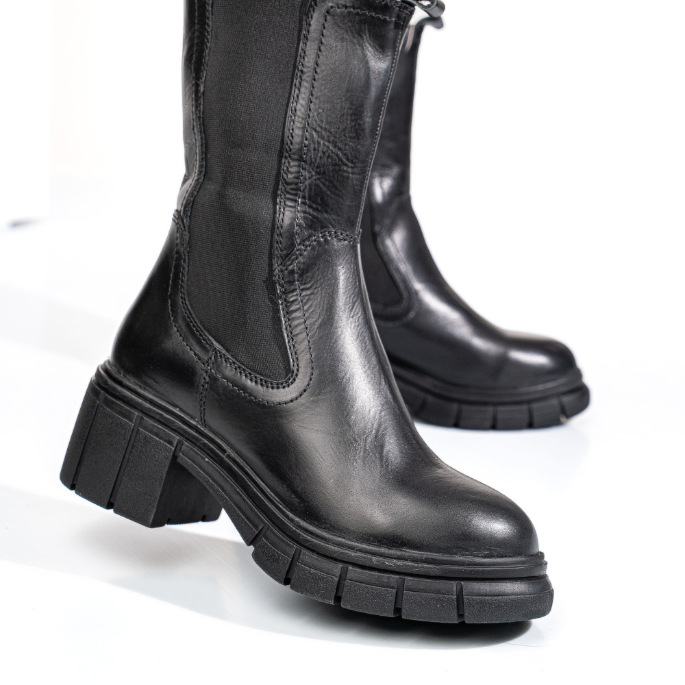 GHETE NEGRE PIELE NATURALA 1S770603