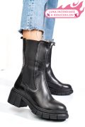 GHETE NEGRE PIELE NATURALA 1S770603