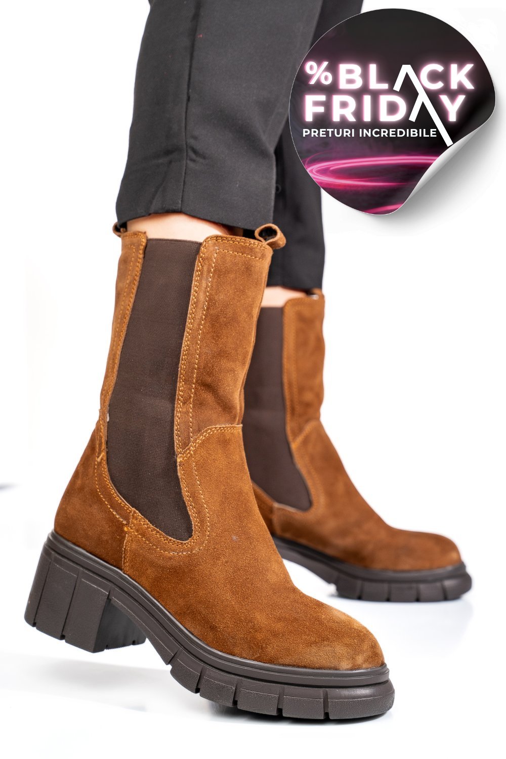 GHETE MARO PIELE NATURALA INTOARSA 1S770603