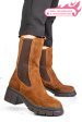 Ghete maro piele naturala intoarsa 1s770603
