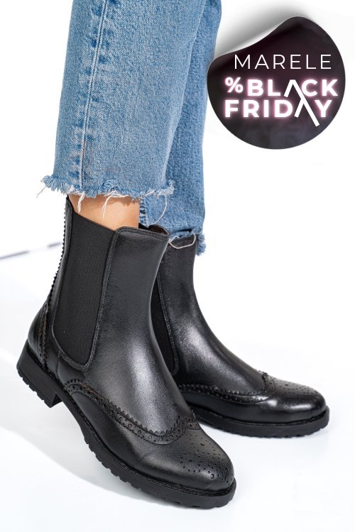 Ghete negre piele naturala 1s770795