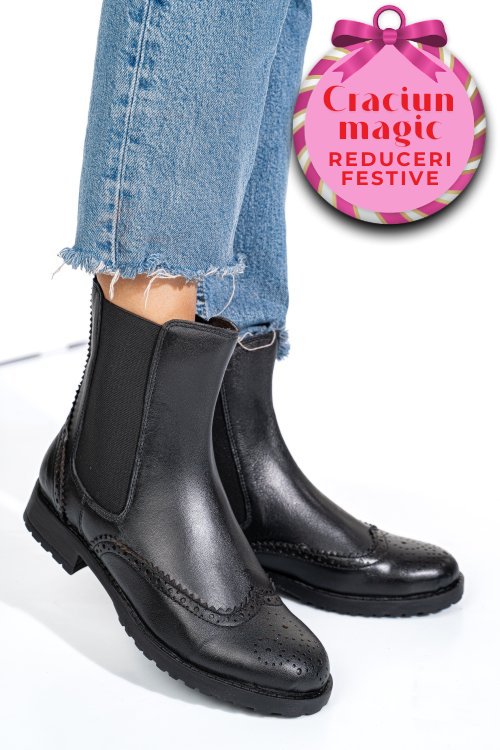 Ghete negre piele naturala 1s770795