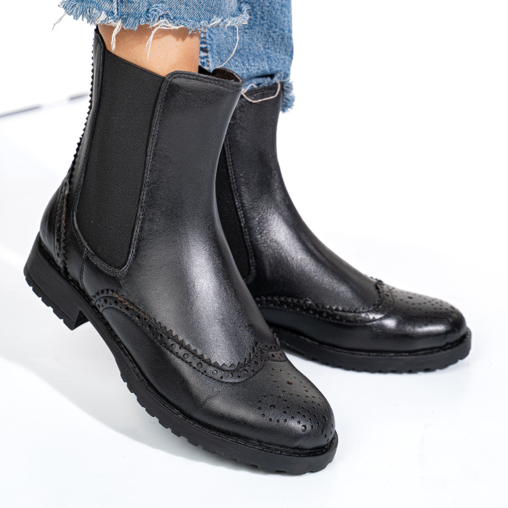 GHETE NEGRE PIELE NATURALA 1S770795