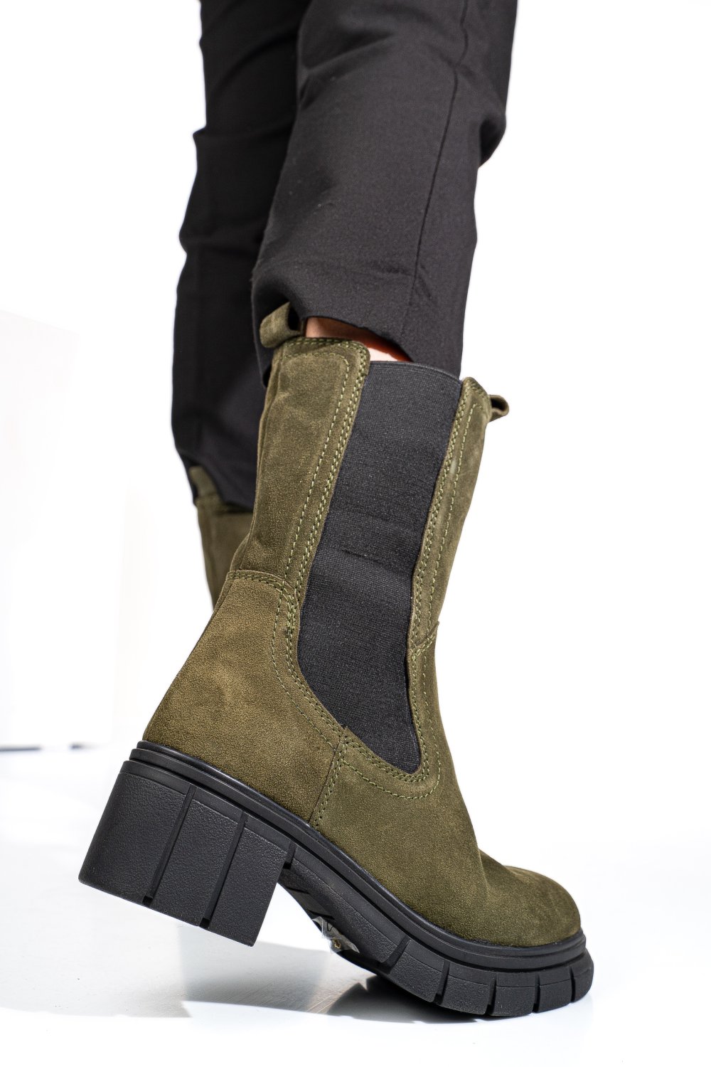 GHETE KHAKI PIELE NATURALA INTOARSA 1S770603