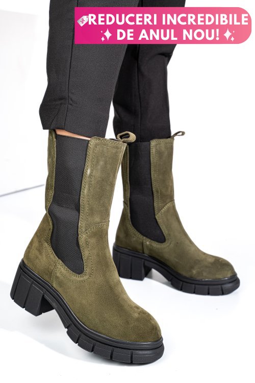 Ghete khaki piele naturala intoarsa 1s770603