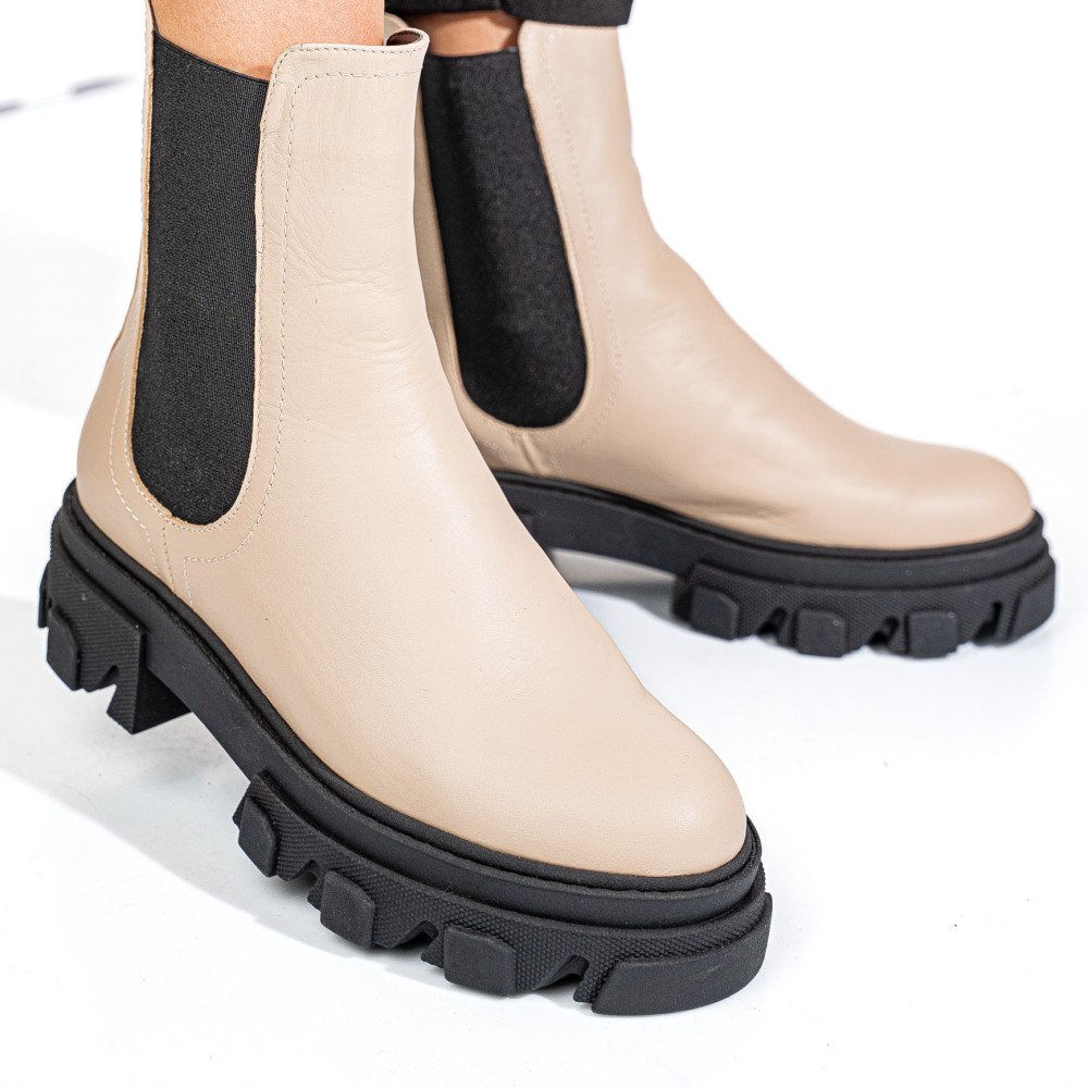 GHETE BEJ PIELE NATURALA 2S7725