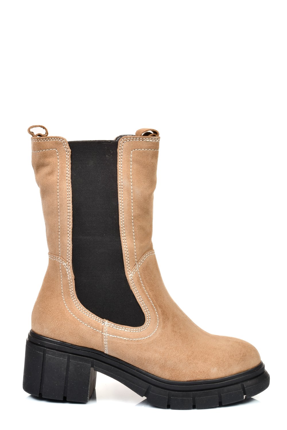 GHETE TAUPE PIELE NATURALA INTOARSA 1S770603