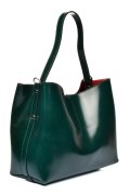 GEANTA VERDE PIELE NATURALA LACUITA 2025-A
