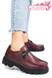 Pantofi bordo piele naturala apckd-9524
