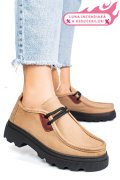 PANTOFI TAUPE PIELE NATURALA NABUK APCKD-9524