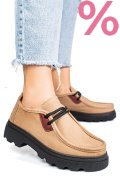 PANTOFI TAUPE PIELE NATURALA NABUK APCKD-9524