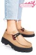 Pantofi taupe piele naturala nabuk apckd-9524