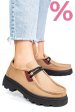 Pantofi taupe piele naturala nabuk apckd-9524