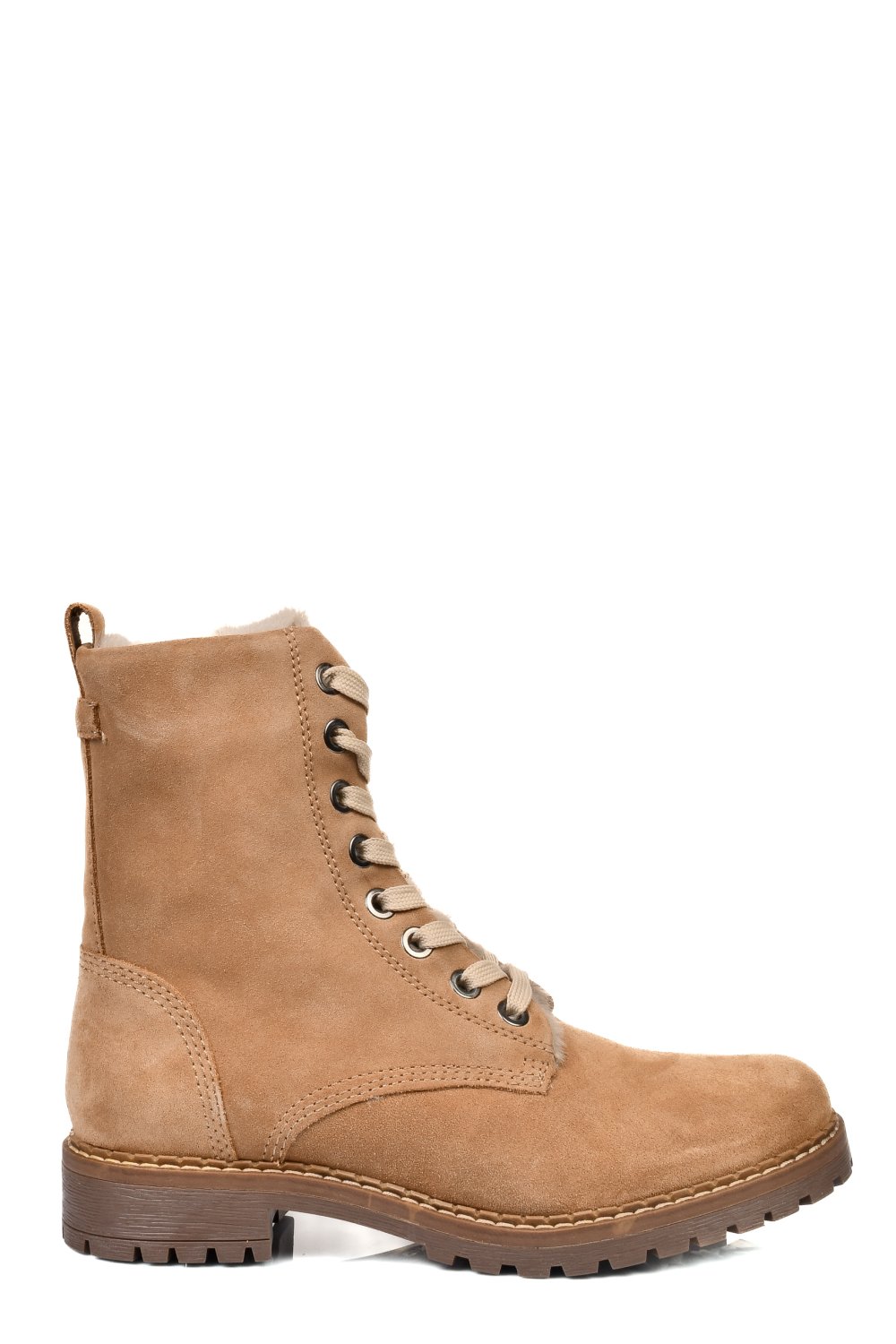 GHTE DAMA IMBLANITE PIELE NATURALA INTOARSA BEJ WS77H68H01