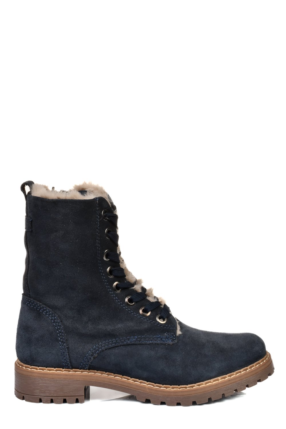 GHTE DAMA IMBLANITE PIELE NATURALA INTOARSA BLEUMARIN WS77H68H01