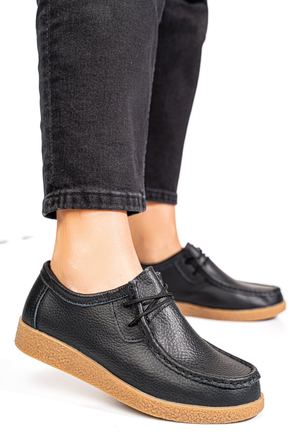 MOCASINI NEGRI PIELE NATURALA PSPL304