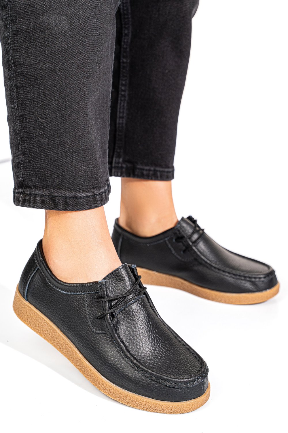 MOCASINI NEGRI PIELE NATURALA PSPL304