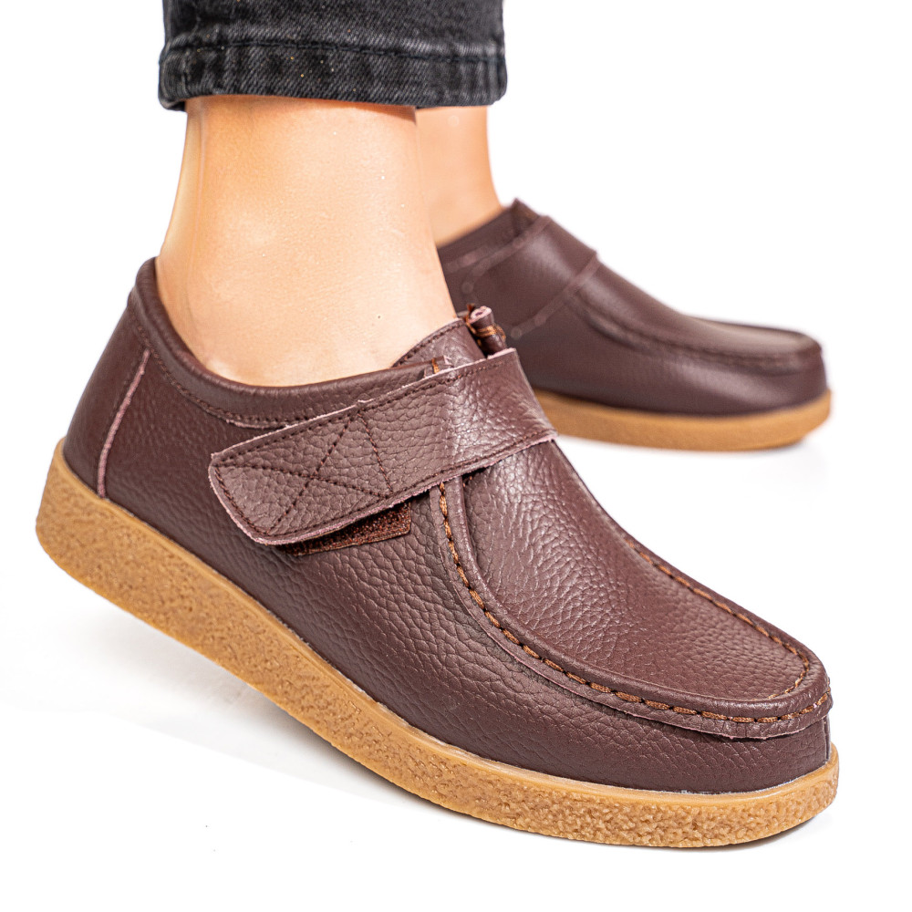 MOCASINI MARO INCHIS PIELE NATURALA PSPL305