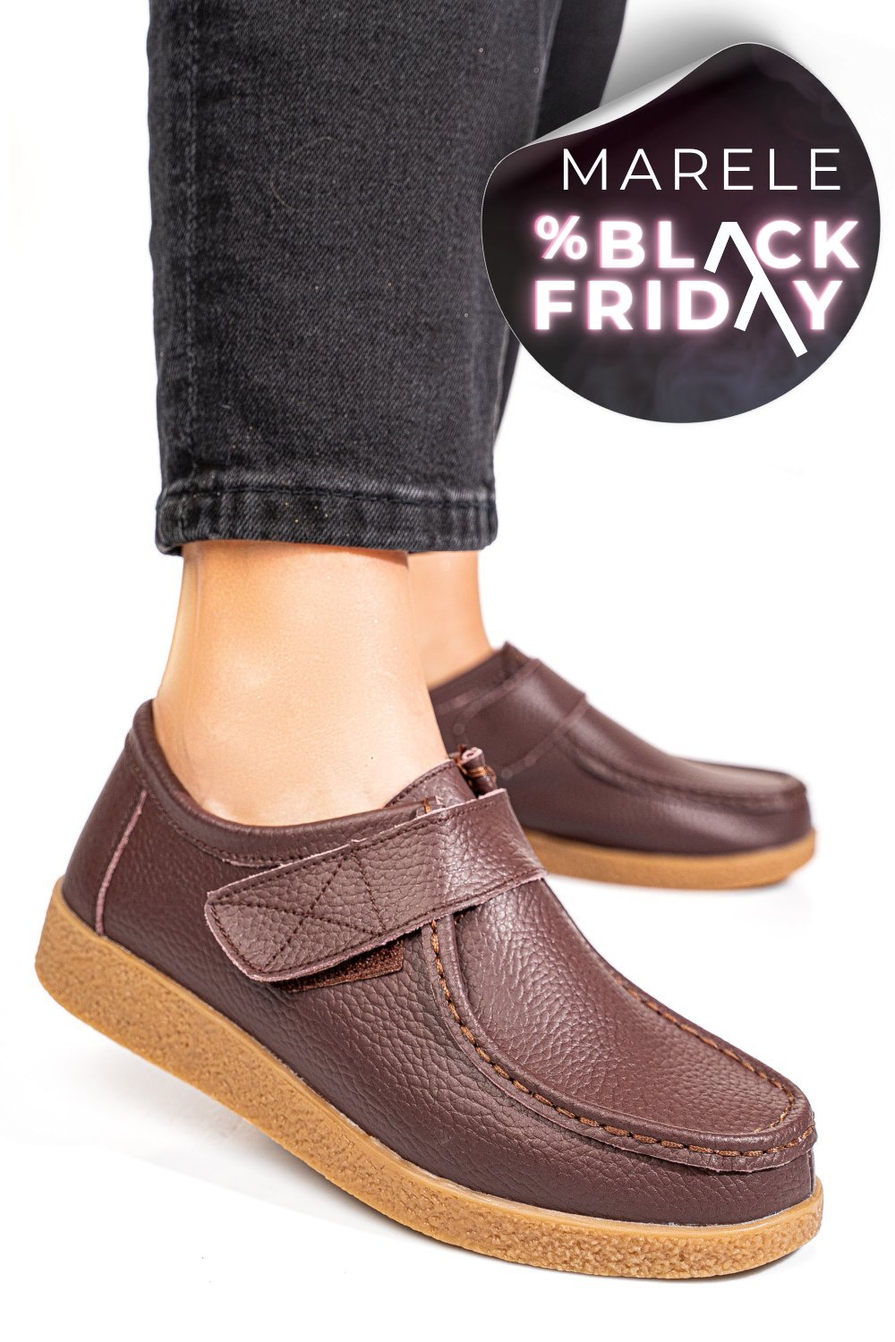 MOCASINI MARO INCHIS PIELE NATURALA PSPL305