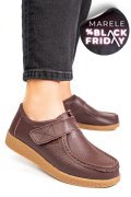 MOCASINI MARO INCHIS PIELE NATURALA PSPL305