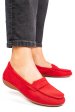 Mocasini rosii piele naturala intoarsa fsp003634