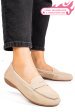 Mocasini bej piele naturala intoarsa fsp003634