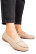 Mocasini bej piele naturala intoarsa fsp003634