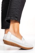 MOCASINI ALBI PIELE NATURALA FSP003635