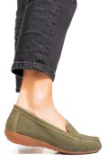 MOCASINI VERZI PIELE NATURALA INTOARSA FSP003634