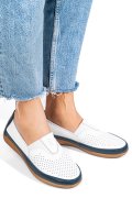 MOCASINI ALB ALBASTRU PIELE NATURALA FSP003635