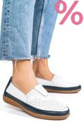 MOCASINI ALB ALBASTRU PIELE NATURALA FSP003635