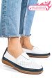 Mocasini alb albastru piele naturala fsp003635