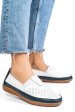 Mocasini alb albastru piele naturala fsp003635