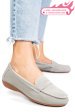 Mocasini gri piele naturala intoarsa fsp003634