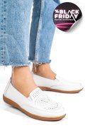MOCASINI ALBI PIELE NATURALA FSP003636