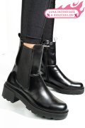 GHETE NEGRE PIELE NATURALA 2S7724