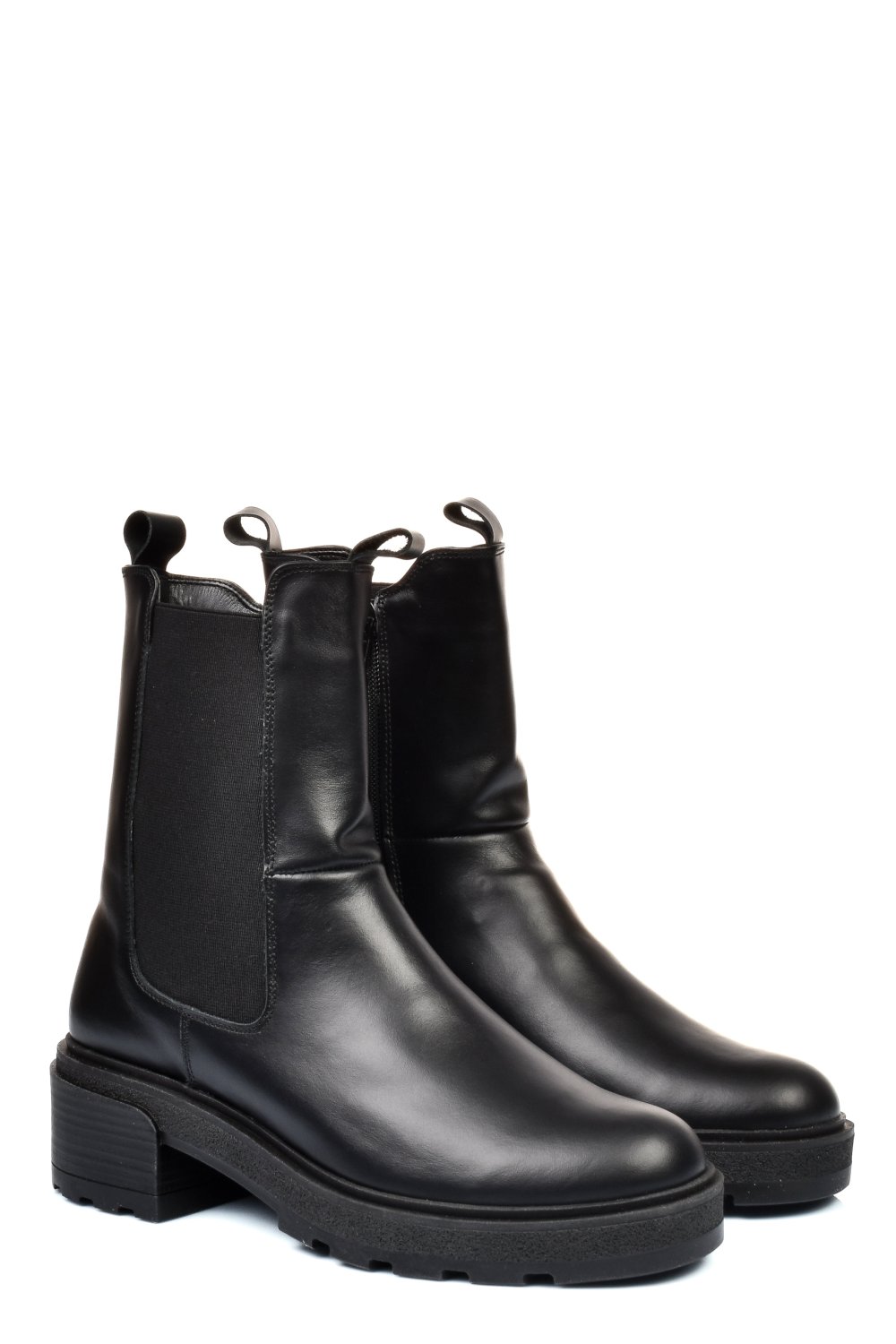 GHETE NEGRE PIELE NATURALA 2S7724